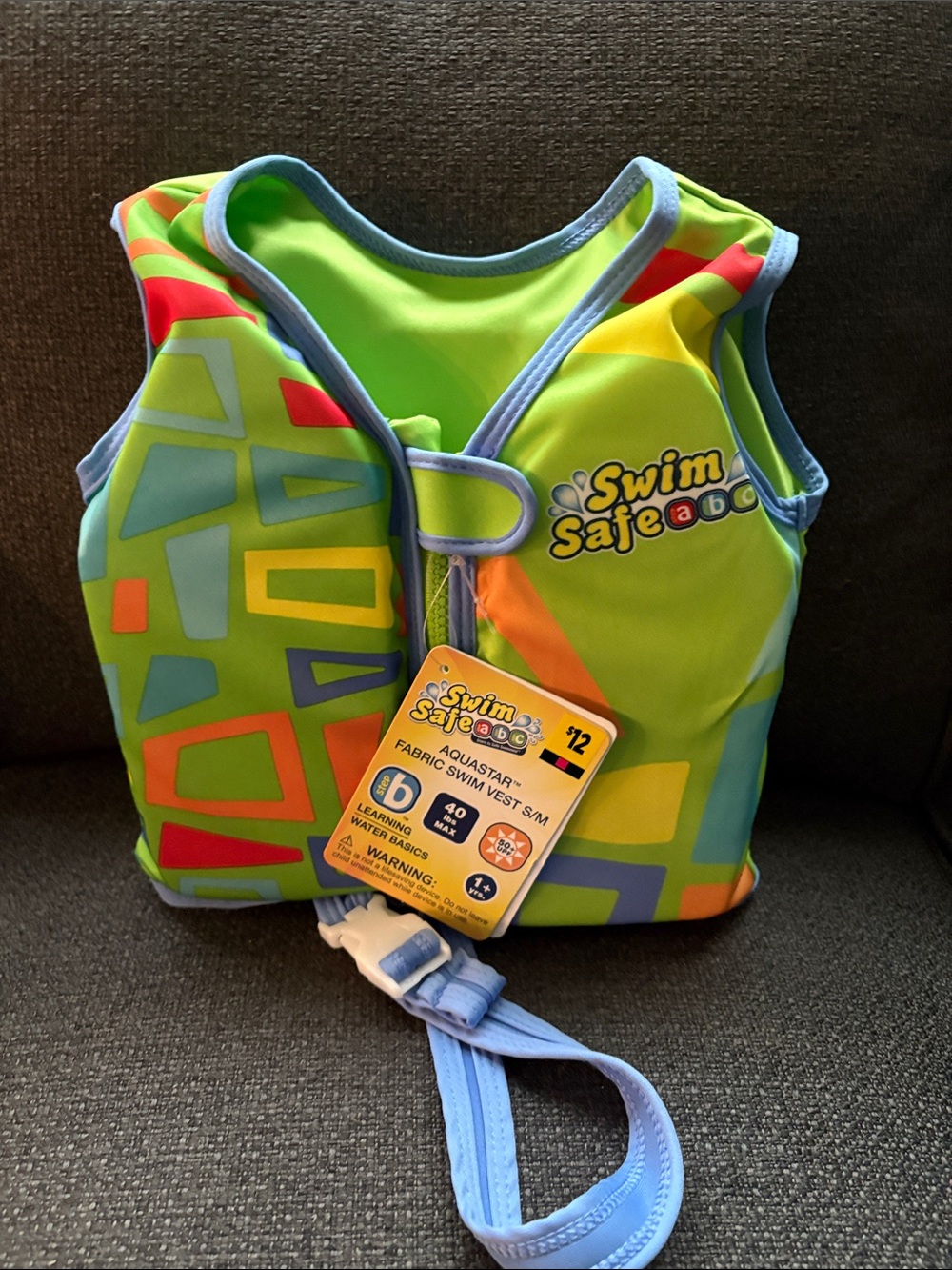 Kids Green Life Jacket Swim Vest